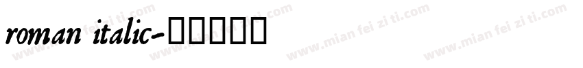 roman italic字体转换